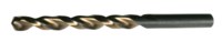 image of Cle-Line 1872 #37 Parabolic Jobber Drill C18537 - Right Hand Cut - Split 135° Point - Black & Gold Finish - 2.5 in Overall Length - 1.4375 in Spiral Flute - High-Speed Steel - Straight Shank