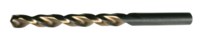 image of Cle-Line 1872 #19 Parabolic Jobber Drill C18519 - Right Hand Cut - Split 135° Point - Black & Gold Finish - 3.25 in Overall Length - 2.125 in Spiral Flute - High-Speed Steel - Straight Shank