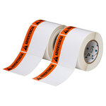 image of Brady THTEL-161-483-1-AV Hazardous Area Label, 4 in x 4 in - Polyester - Black / Orange on White - B-483 - 57202