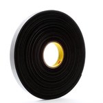 image of 3M 4516 Black Single Sided Foam Tape - 1 in Width x 36 yd Length - 1/16 in Thick - 03309