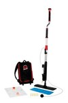 image of 3M Scotch-Brite Polyester Flat Mop - Black Telescoping Handle - Flat Mop Connection - 5 in Head Width - 08464