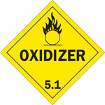 image of Brady B-120 Fiberglass Reinforced Polyester Square Yellow Truck Placards Sign - 10 3/4 in Width x 10 3/4 in Height - 63428