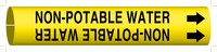 image of Brady 4102-F Strap-On Pipe Marker, 6 in to 7 7/8 in - Water - Plastic - Black on Yellow - B-915 - 47890