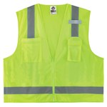 image of Ergodyne Glowear High-Visibility Vest 8249Z 24025 - Size Large/XL - High-Visibility Lime