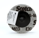image of 3M Scotch-Brite XL-UR Unitized Aluminum Oxide Soft Deburring Wheel - Medium Grade - Quick Change Attachment - 2 in Diameter - 17185