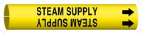 image of Brady 4131-H Strap-On Pipe Marker, 10 in to 15 in - Steam - Plastic - Black on Yellow - B-195 - 44908