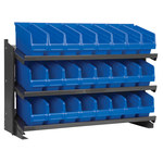 image of Akro-Mils APRBENCH040 Fixed Rack - Gray - 3 Shelves - APRBENCH040 BLUE