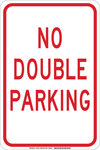 image of Brady B-555 Aluminum Rectangle White Parking Restriction, Permission & Information Sign - 12 in Width x 18 in Height - 129720