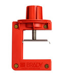image of Brady Red Nylon Butterfly Valve Lockout 121504 - 754473-70856