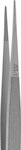 image of Excelta Forceps - Stainless Steel Straight Fine Serrated Point Tip - 0.040 in Tip Width - 6.375 in Length - JSS-1