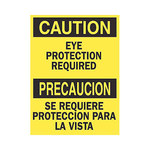 image of Brady B-401 Polystyrene Rectangle Yellow PPE Sign - 10 in Width x 14 in Height - Language English / Spanish - 39084