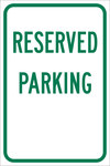 image of Brady B-959 Aluminum Rectangle White Parking Restriction, Permission & Information Sign - 12 in Width x 18 in Height - 112627
