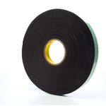 image of 3M 4056 Black Double Coated Foam Tape - 1 in Width x 36 yd Length - 1/16 in Thick - 14558