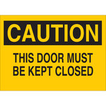 image of Brady B-302 Polyester Rectangle Yellow Door Sign - 10 in Width x 7 in Height - Laminated - 84714