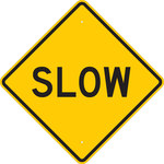 image of Brady B-959 Aluminum Diamond Yellow Stop Signs, Traffic Control Signs & Banners Sign - 24 in Width x 24 in Height - 80099