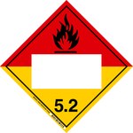 image of Brady B-120 Fiberglass Reinforced Polyester Square Yellow Truck Placards Sign - 10 3/4 in Width x 10 3/4 in Height - 60416