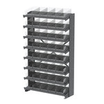 image of Akro-Mils APRS130 Fixed Rack - Gray - 8 Shelves - APRS130G GRAY