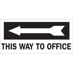 image of Brady B-302 Polyester Rectangle Black Door Sign - 14 in Width x 6.5 in Height - Laminated - 84652