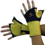 image of Impacto 70420 Large Grain Leather/Nylon Mechanic's Gloves - 70420120041