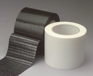 image of 3M Venture Tape 442B Black Filament Strapping Tape - 99 mm Width x 50 m Length - 96125
