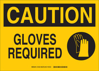 image of Brady B-555 Aluminum Rectangle Yellow PPE Sign - 10 in Width x 7 in Height - 131927