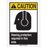 image of Brady B-401 Polystyrene Rectangle White PPE Sign - 7 in Width x 10 in Height - 45071