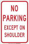 image of Brady B-555 Aluminum Rectangle White Parking Restriction, Permission & Information Sign - 12 in Width x 18 in Height - 129687