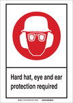 image of Brady B-302 Polyester Rectangle PPE Sign - 5 in Width x 7 in Height - Laminated - 119516