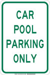 image of Brady B-555 Aluminum Rectangle White Parking Restriction, Permission & Information Sign - 12 in Width x 18 in Height - 129567