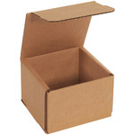 image of Kraft Corrugated Mailers - 4 in x 4 in x 3 in - 12886