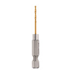 image of Milwaukee SHOCKWAVE 1/16 in Drill Bit 48-89-4601 - 2.25 in Overall Length - 0.62 in Flute - Titanium Coated - Hex Shank