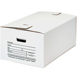 White Interlocking Flap File Storage Boxes - 15 in x 24 in x 10 in - SHP-2330