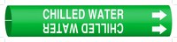 image of Brady 4022-H Strap-On Pipe Marker, 10 in to 15 in - Water - Plastic - White on Green - B-915 - 41883