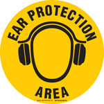 image of Brady B-819 Vinyl Circle Yellow PPE Sign - 17 in Width x 17 (Dia.) in Height - Laminated - 92405