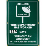 image of Brady Prinzing Rectangle Green Safety Record Sign - 20 in Width x 28 in Height - SM348E