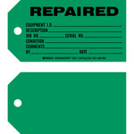 image of Brady 86778 Black on Green Cardstock Maintenance Tag - 5 3/4 in Width - 3 in Height - B-853