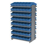 image of Akro-Mils APRD162 Fixed Rack - Blue - 16 Shelves - APRD162 BLUE