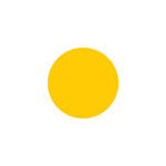 image of Brady 30664 Dot Marking Label - 1 1/2 in. Dia - Paper - Yellow - 49757