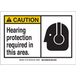 image of Brady B-401 Polystyrene Rectangle Yellow PPE Sign - 10 in Width x 7 in Height - 21795