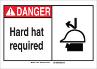 image of Brady B-401 High Impact Polystyrene Rectangle PPE Sign - 14 in Width x 10 in Height - 119874