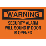 image of Brady B-555 Aluminum Rectangle Orange Security Sign - 10 in Width x 7 in Height - 41109
