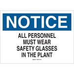 image of Brady B-120 Fiberglass Reinforced Polyester Rectangle White PPE Sign - 20 in Width x 14 in Height - 74948
