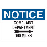 image of Brady B-401 Polystyrene Rectangle White Humorous Sign - 10 in Width x 7 in Height - 38067