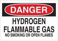 image of Brady B-555 Aluminum Rectangle White Chemical Warning Sign - 10 in Width x 7 in Height - 43029