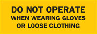 image of Brady B-302 Polyester Rectangle Yellow Equipment Safety Sign - 10 in Width x 3.5 in Height - Laminated - 88283