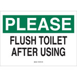 image of Brady B-401 Polystyrene Rectangle White Personal Hygiene Sign - 14 in Width x 10 in Height - 47518