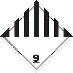 image of Brady B-101 Polycoated Tagstock Square White Truck Placards Sign - 10 3/4 in Width x 10 3/4 in Height - 63455