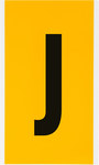 image of Brady 1570-J Letter Label - Black on Yellow - 5 in x 9 in - B-946 - 97579