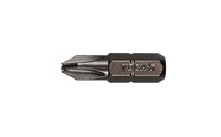 image of Vega Tools #1 Phillips Tamper Insert Driver Bit 125TP1A - 1/4 in-Hex Shank - S2 Modified Steel - 1 in Length - Gunmetal Grey Finish - 00701