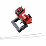 image of Brady TAGLOCK Red Fiberglass Reinforced Nylon/Polypropylene Circuit Breaker Lockout Device 148692 - 3.75 in Width - 2.358 in Height - 754473-58189